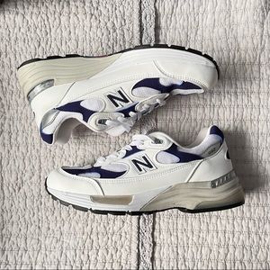 New Balance 992 White Navy